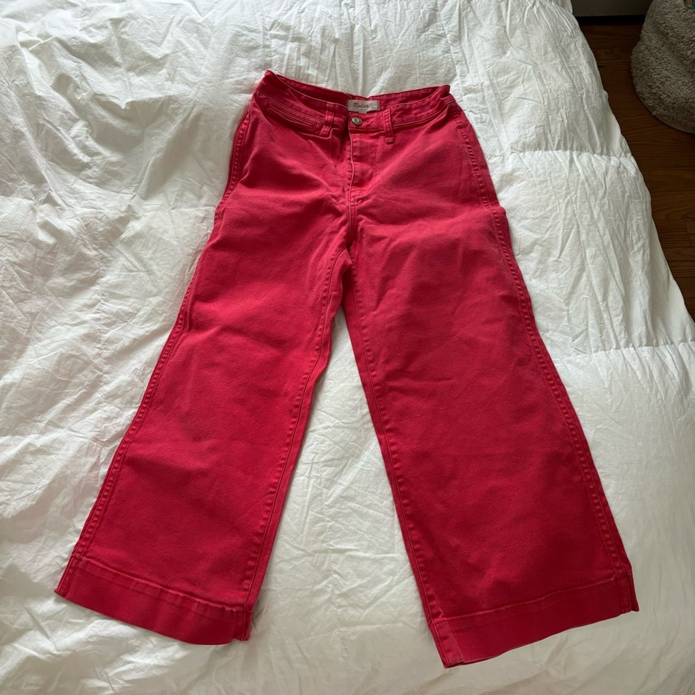 MADEWELL EMMET WIDE LEG CROP PANTS